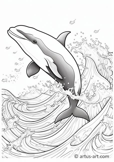 Página para colorir de orca